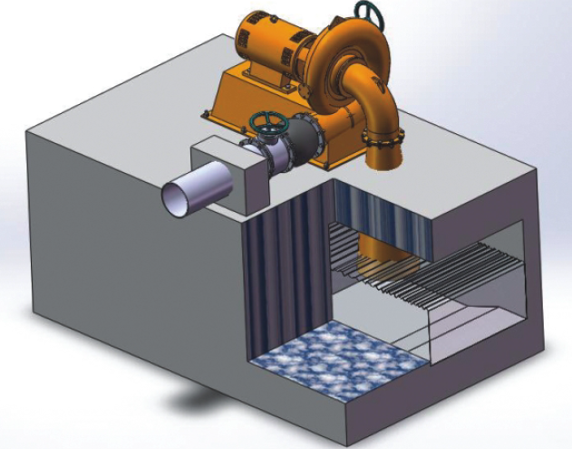 Horizontal shaft Francis turbine generator