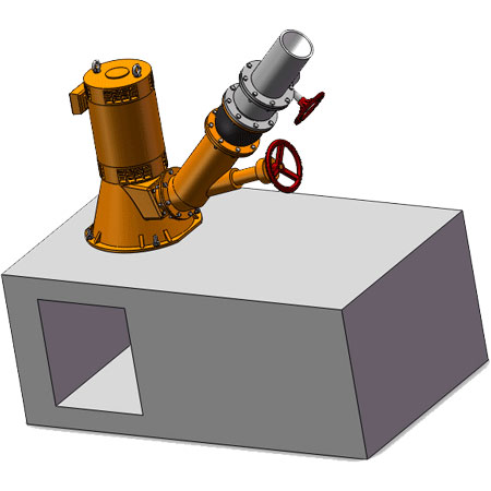TURGO-TURBINE-generator-vertical-type-installation-Drawing